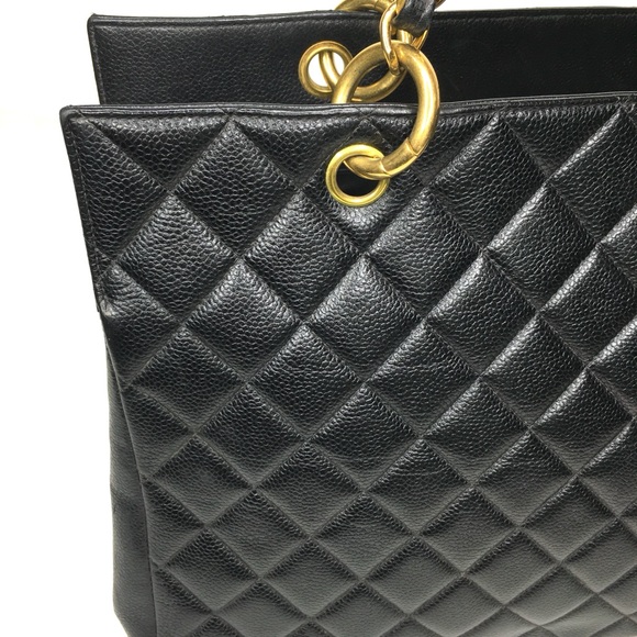 Authentic CHANEL Matelasse tote bag black caviar leather - Picture 8 of 16